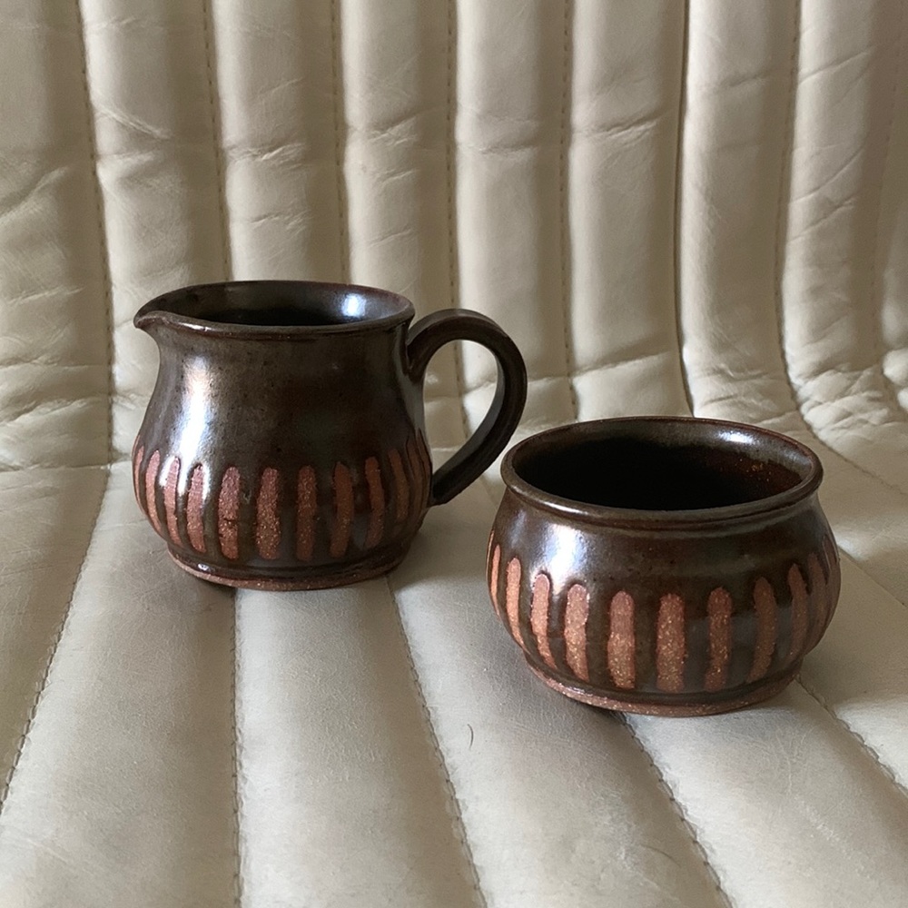 Handcrafted Pottery Creamer & Sugar Bowl/ Tea light Holders